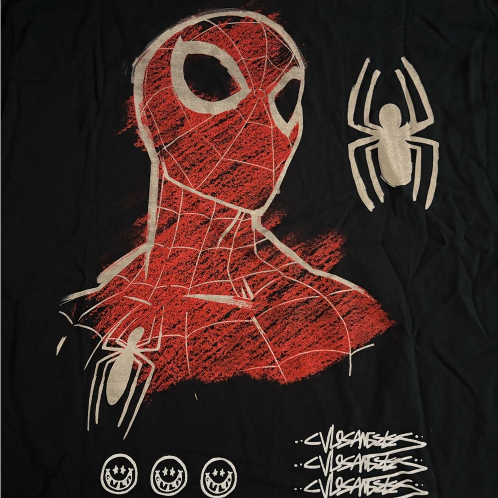 Brand New Never Been Worn Marvel CIVIL LA Black and Red Spiderman Graphic Tee